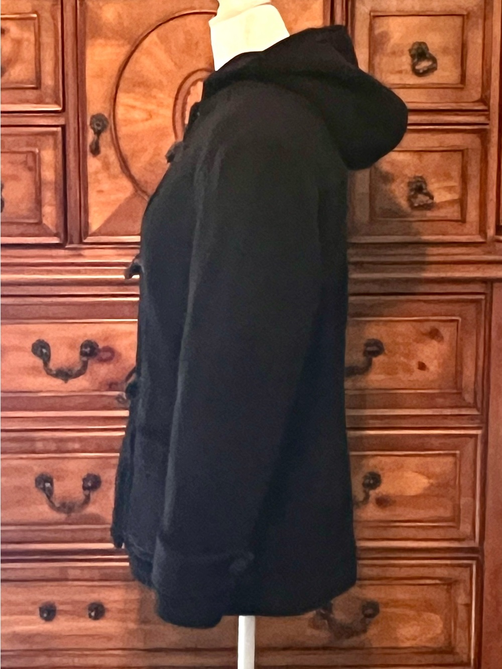 MICHAEL Michael Kors Black Toggle Hooded Pea Coat - Picture 3 of 9